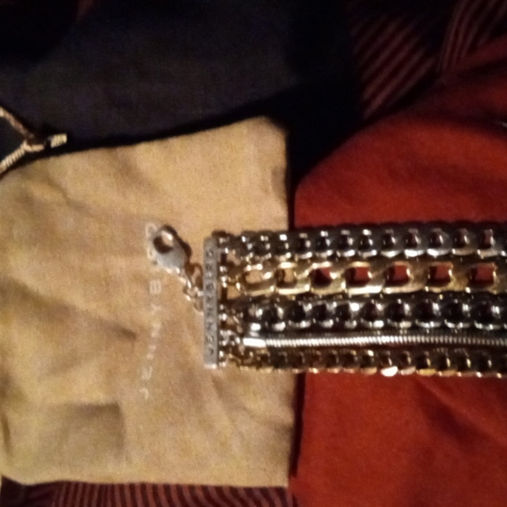 Jenny bird signed 2 tone bracelet Austin cuff